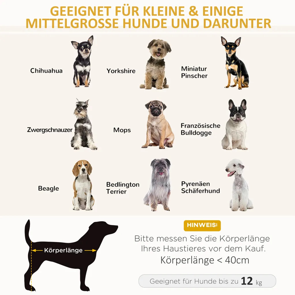  PawHut Hundesofa Rattan Haustiersofa Mit Kissen Hundebett Hundekorb Katzensofa Hundekörbchen Für Kleine Und Mittelgroße Hunde Erhöhtes Design Braun+Grau 74 X 42 X 21 Cm