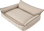  Orthopädisches Hundebett JOKER Bett Hund Sofa Schlafplatz Korb Matratze Tierbett XXL 106x80 Cm Beige Optisch Wie Leinen