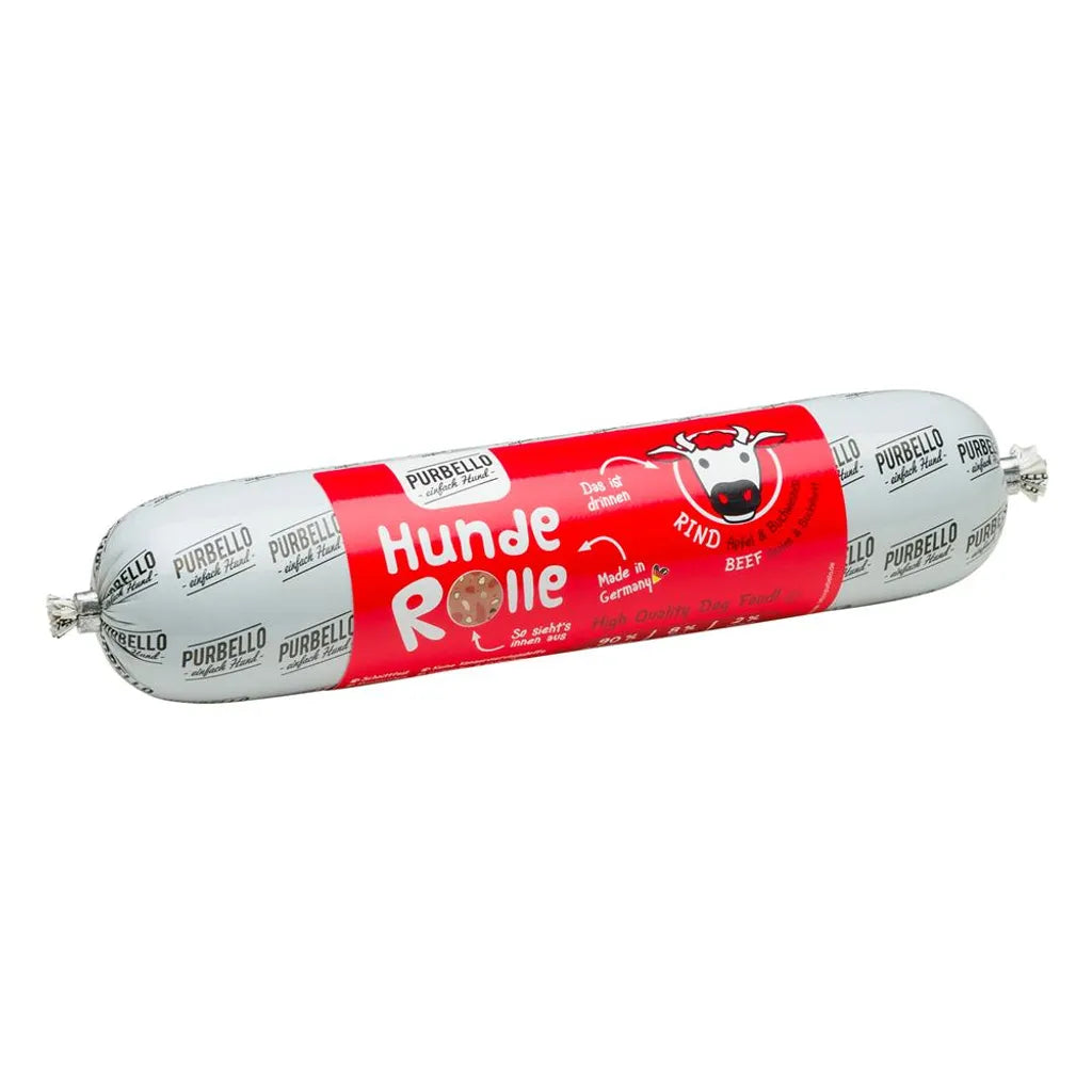  PURBELLO Hunde Rolle Rind Mit Äpfeln & Buchweizen - 400g
