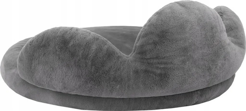  Hundebett Hobbydog PFOTE Tierbett Hundesofa Schlafplatz Couch Rund Plüsch XL Grau