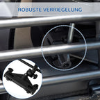  Pawhut Hundeschutzgitter Auto Hundegitter Trenngitter Für Hunde Autotrennwand Mit Rutschfesten PVC-Füße Auto Schutzgitter Kofferraumgitter Verstellbar Stahl ABS Schwarz 85-140 X 40-50 Cm