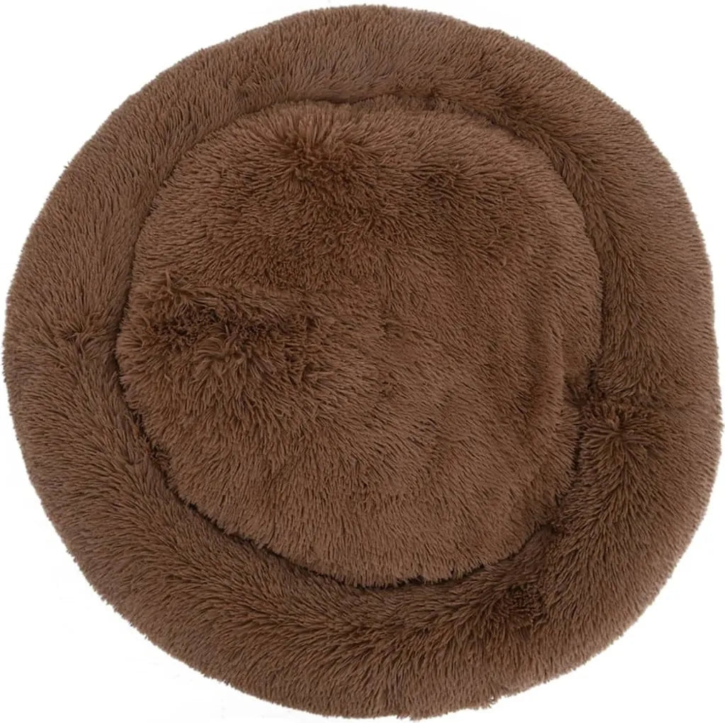  VidaXL Waschbares Hunde- & Katzenkissen Braun 70x70x15 Cm Plüsch