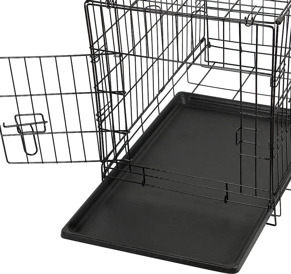 Mucola L Hundetransportbox Hundeklappkäfig Gitter Schwarz