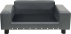  VidaXL Hundesofa Grau 81x43x31 Cm Plüsch Und Kunstleder