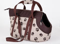  HobbyDog Hundetragetasche Hundetransporttasche Transporttasche Tragetasche - Größe: XL - Beige Mit Pfoten