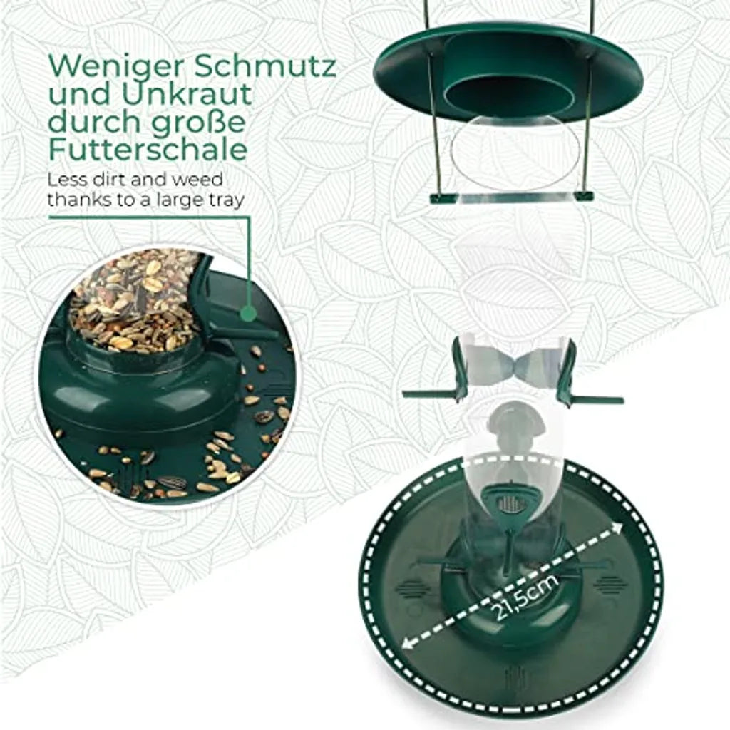 XL Futterteller Zum Anflugplatz Für Wildvögel (Grün/L)