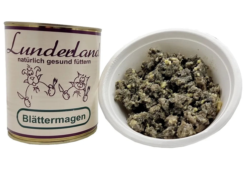  Lunderland Dosenfleisch Blättermagen 2 X 800g Dosen (insg. 1,6kg) Hundefutter Nassfutter 100 % Blättermagen Vom Rind Für Hunde Und Katzen