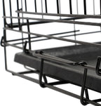 Mucola L Hundetransportbox Hundeklappkäfig Gitter Schwarz