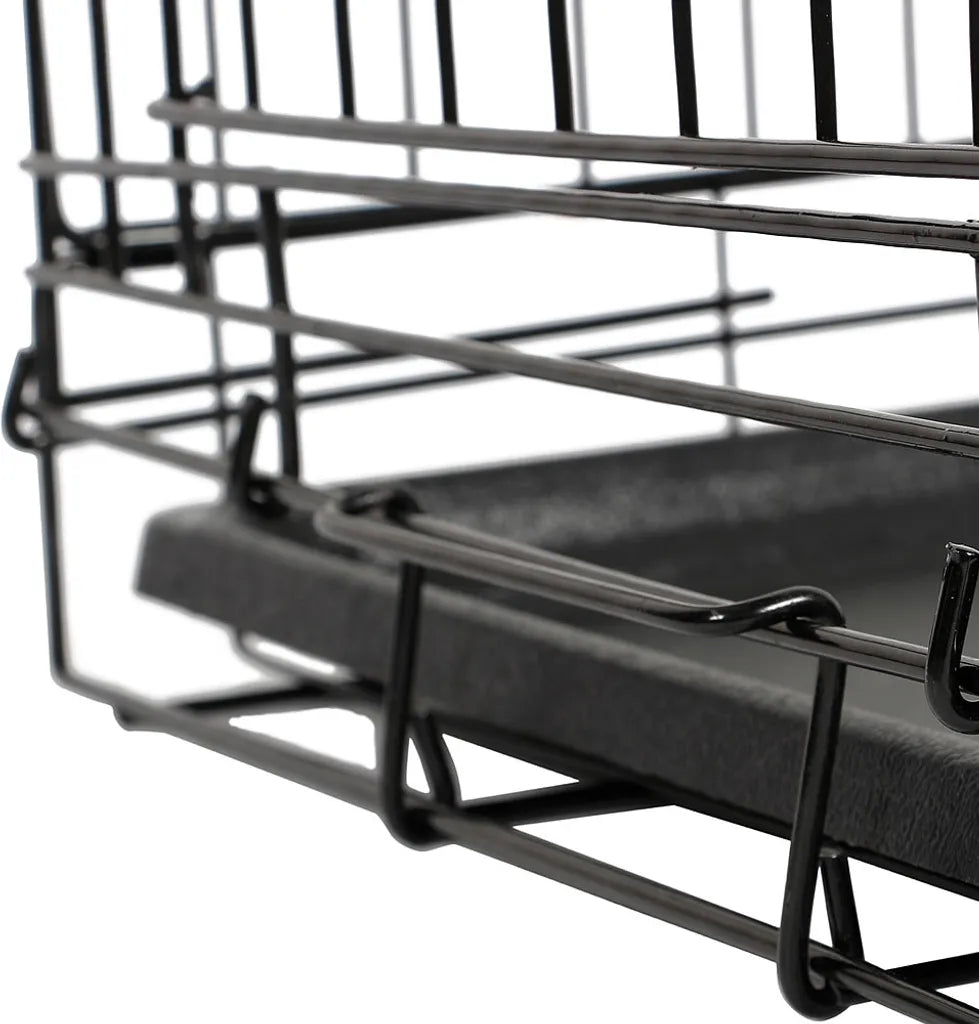Mucola L Hundetransportbox Hundeklappkäfig Gitter Schwarz