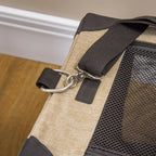  PawHut Hundebox Hundetransportbox Reisebox Faltbar Hundetasche Transporttasche Mit Tragegriff Tragetasche Für Tiere Atmungsaktiv Oxfordstoff Khaki 48,5 X 33,5 X 33 Cm