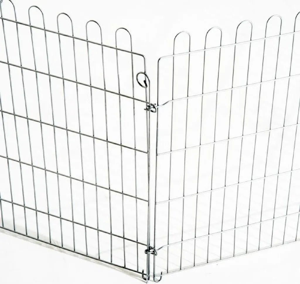  PawHut Freilaufgehege Welpenauslauf Welpenzaun Laufstall Welpengitter Für Tiere 8-teilig B63 X H60 Cm