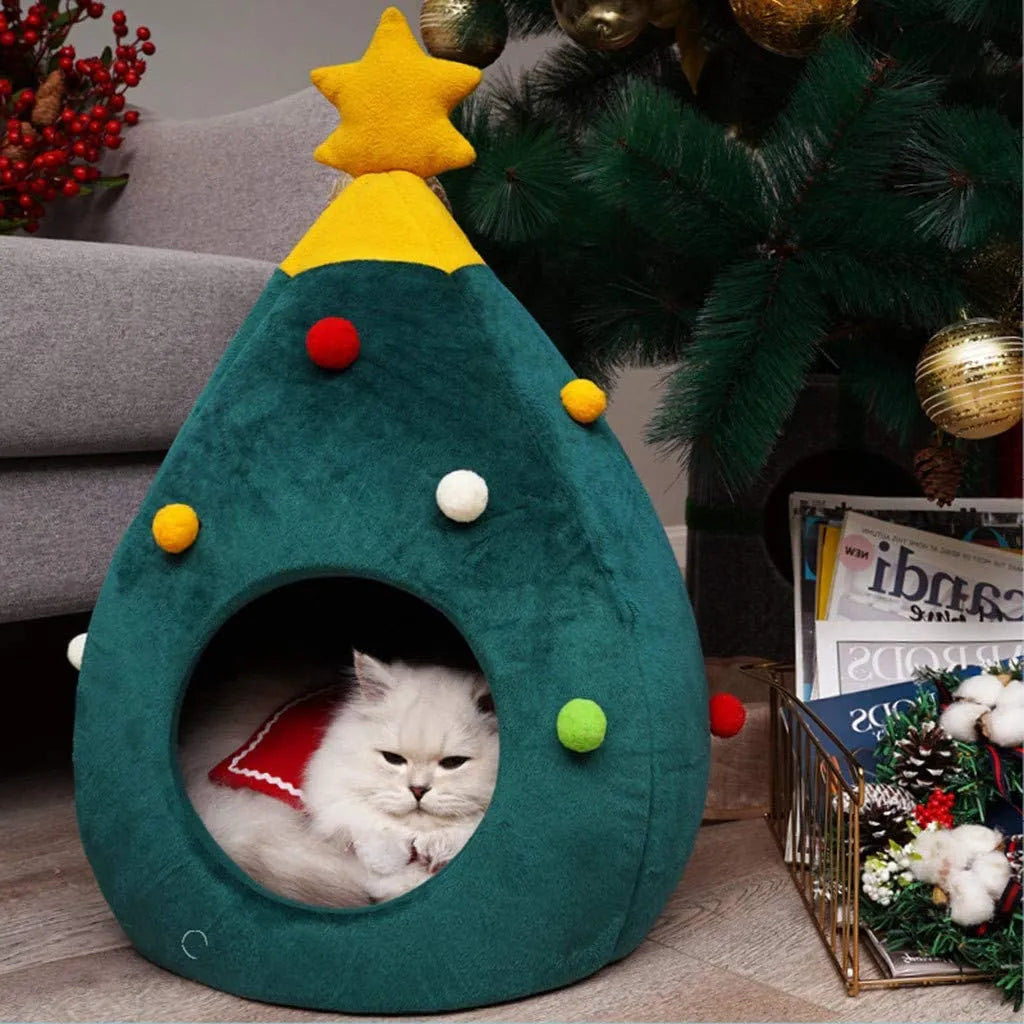  Katzenbett Waschbar Weihnachten Hundebetten Haustierbett Hundesofa Katzensofa Schlafplatz Für Katzen Hunde Mat