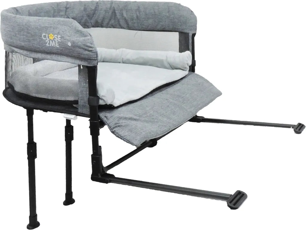  Close2Me HAPPY - Mittelgroßes Beistellbett Für Haustiere Bis 12 Kg, Inklusive Auflagepad Mit Kuschelrand