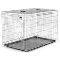  Zoomundo Faltbarer Tierkäfig / Transportbox - Silber Größe XXL