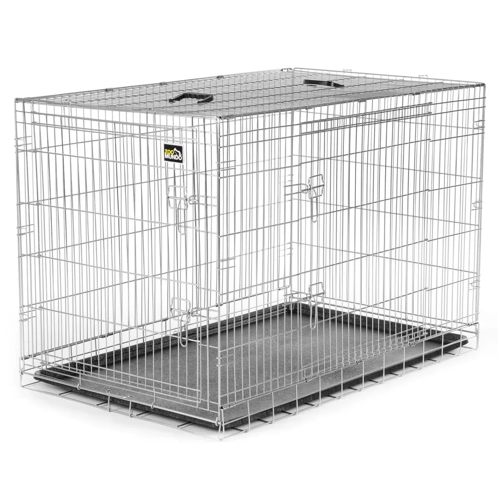  Zoomundo Faltbarer Tierkäfig / Transportbox - Silber Größe XXL