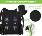  Pecute Hundetransportboxen Haustier Rucksack Hunderucksack Bis 5kg,mit Transparentes Fenster Schwarz,Erweiterbar Faltbar, Für Hunde Katzen Haustiere(34 * 27 * 42cm)
