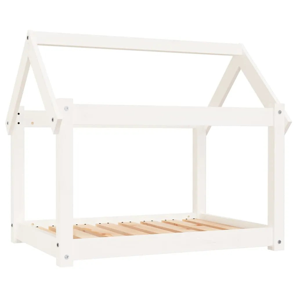  VidaXL Hundebett Weiß 81x60x70 Cm Massivholz Kiefer