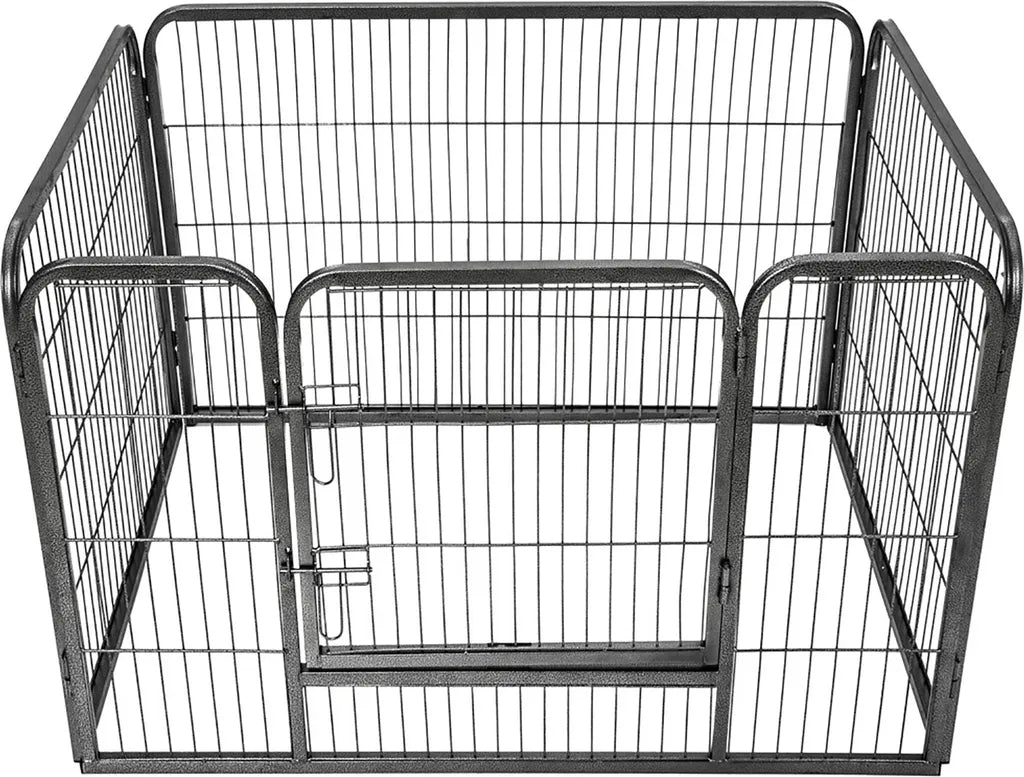  Tectake Welpenauslaufstall 4-eckig - Grau