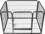  Tectake Welpenauslaufstall 4-eckig - Grau