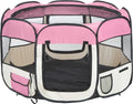  Tectake Tierlaufstall Aus Polyester Inkl. Tragetasche - Rosa