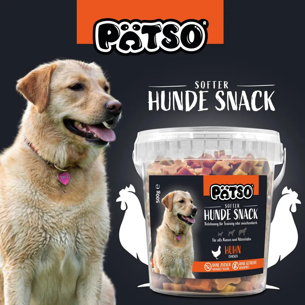  PÄTSO Hunde Snack Trainingssnack, 500g - Huhn - Bone Mix