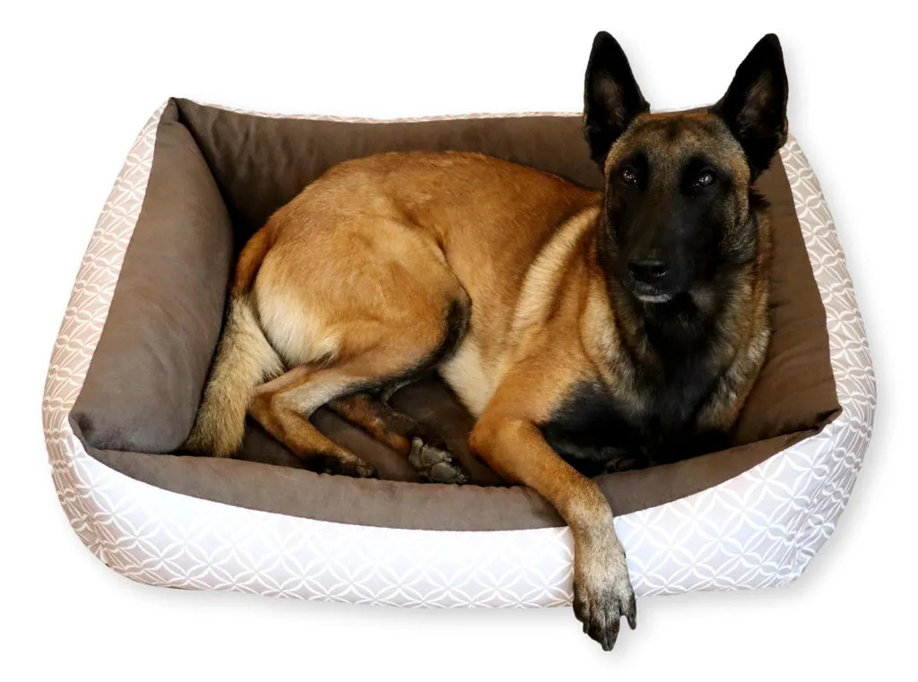  4L Textil OTTO Kuscheliges Hundebett Bezug Abnehmbar Und Waschbar Hundekorb Mittelgroße Hunde Hundekissen Flauschig Hundekörbchen Hundesofa (80x60 Cm, Boho 01)