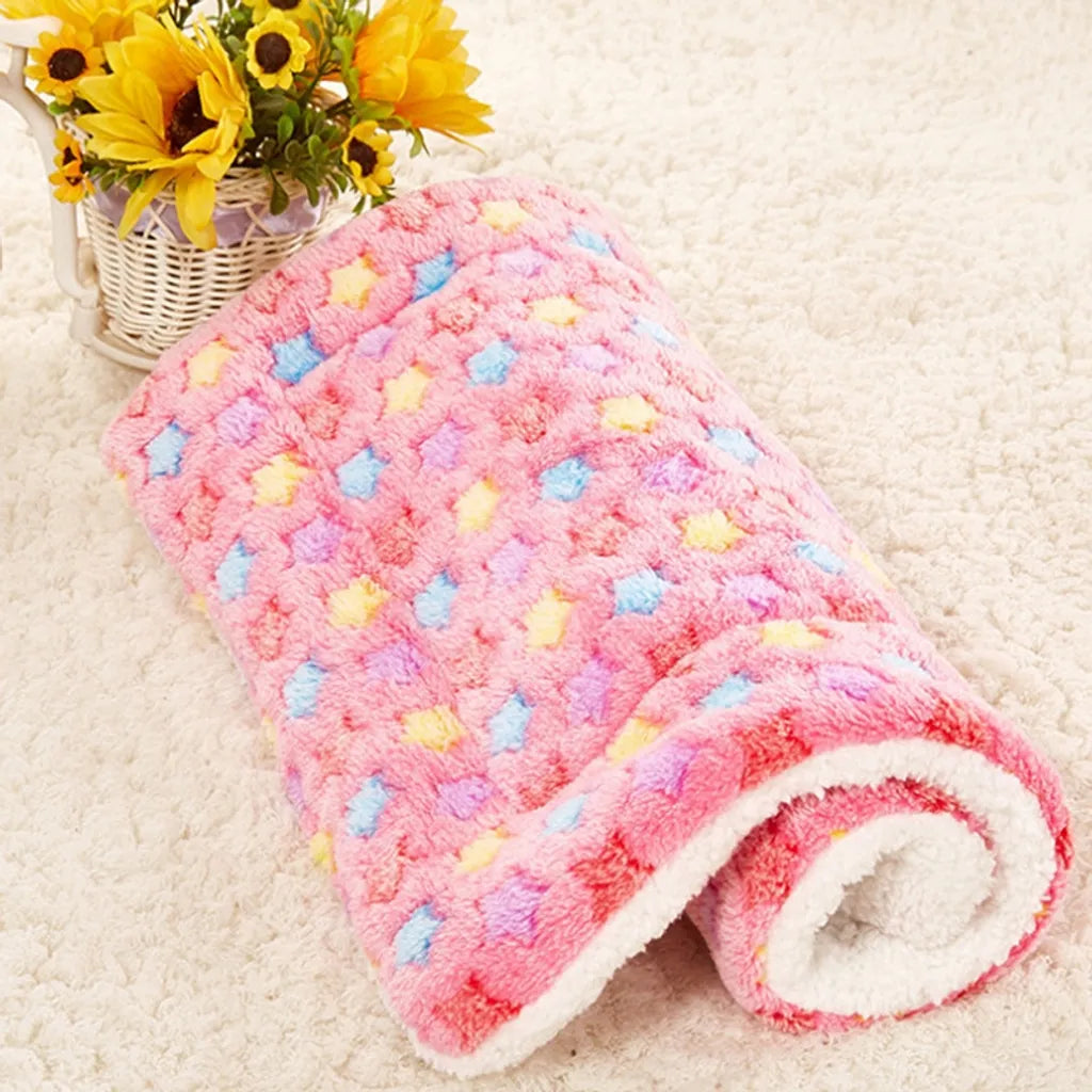  50*30 Cm Rosa Haustierdecke Hundedecken Weicher Flanell Verdickt Bett Matte Für Hund Katze Sofakissen Home Teppich Warm Halten Schlafplatz