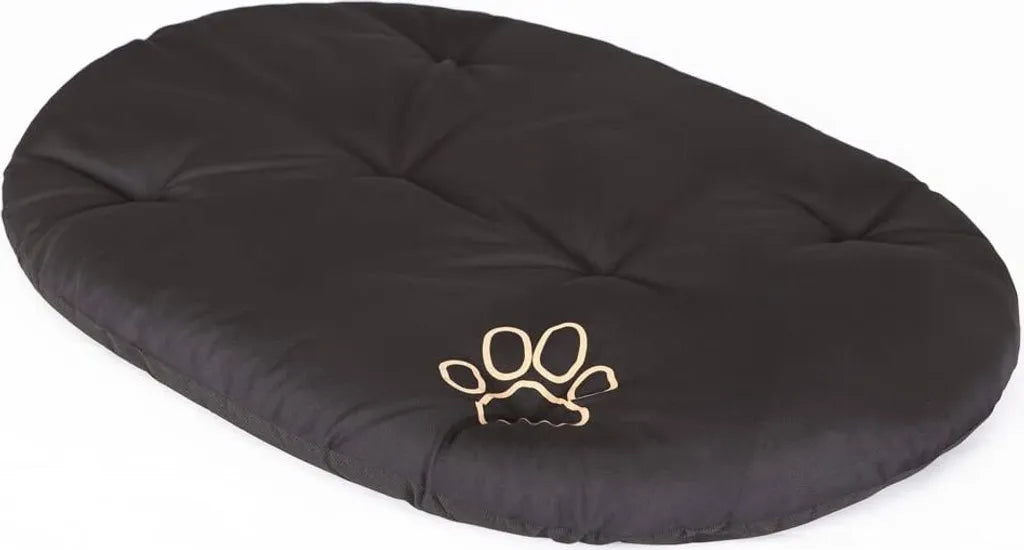  HobbyDog Ovales Kissen, Hundekissen, Bett, Katzenbett, Haustiermatratze, M, R3: 58 X 43 Cm, Schwarz