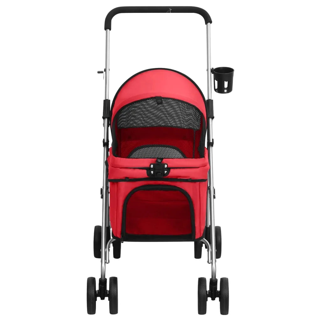  VidaXL Hundewagen Faltbar Rot 76x50x100 Cm Oxford-Gewebe