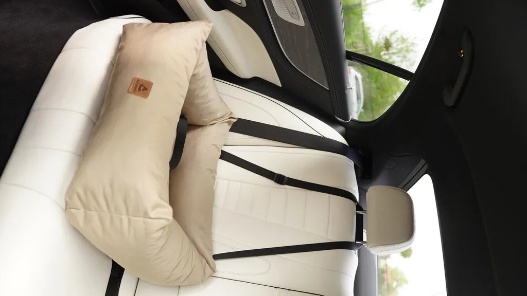  Julian Hundeautositz, Autositz Für Hunde, Autotransport Für Hunde Mit Autogurt, Farbe Creme