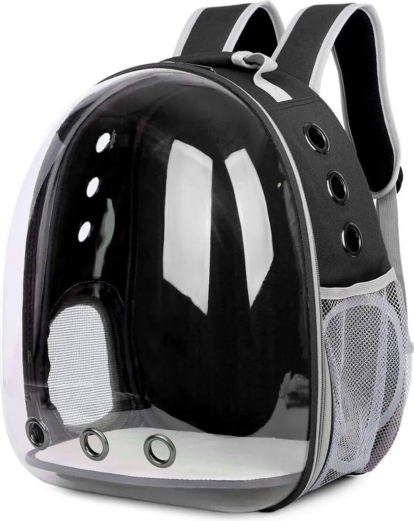  RUCKSACKTRANSPORTER FÜR CAT SPACE BACKPACK | Haustierträger Transparenter Rucksack Tragbare Hunde Und Katzen Outdoor-Tragetasche Atmungsaktives Kapsel-Design 180-Grad-Besichtigung Für Haustiere Reisen, Gehen