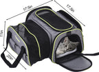  Transporttasche Katze Und Kleine Hunde Im Auto, Katzentransportbox Katzen Transporttasche & Hundebox Für Den Transport Von Hund & Katze Im Auto Oder In Der Bahn 44.5 * 33 * 28cm (Grau)