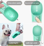  300ml Hundewasserflasche Tragbarer Trinknapf Für Haustiere, Reisen Im Freien Wasserspender Für Haustiere, Weiß