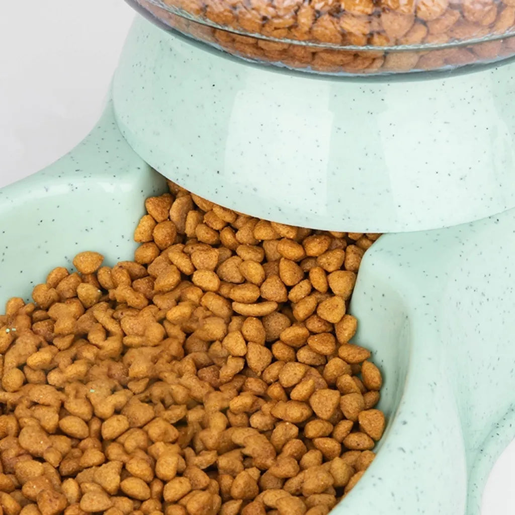  2X 3.8L Automatischer Feeder Futterautomat Haustiere Automatischer Futter Tränkesatz Futterautomat Und Wasserspender Für Hunde Katzen Haustiere Tiere (grau)