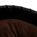  VidaXL Hundebett Schwarz-Braun 69x59x19 Cm Plüsch Und Kunstleder