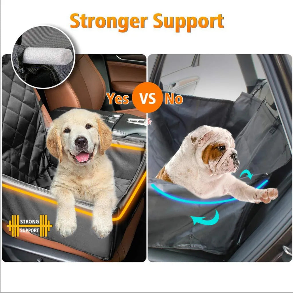  Apotto Extra Stabiler Hunde Autositz - Hochwertiger Auto Hundesitz Für Kleine Bis Mittlere Hunde - Verstärkte Wände Und 3 Gurte - Wasserdichter Hundeautositz Für Rück- Und Vordersitz