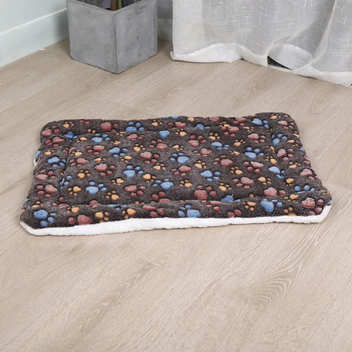  1X Katzenbett Matte Hundebetten Haustier Schlafmatte Weich Flanell Wolle Decke Für Kleine Große Hunde Katzen Doppelseitige Verwendung(E)
