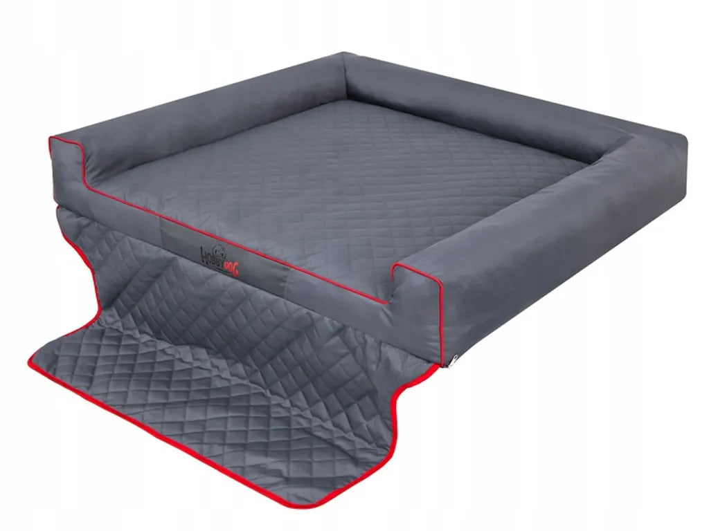  VIKI TRUNK Hobbydog Das Lager - Bett, Die Couch Für Einen Hund Zum Kofferraum, R2 - 100 X 80 X 20 Cm, Grau