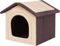  Hundebett Katzenbett Hundehaus Hundeecke Schlafplatz Hundekorb Hund Haus Hundehütte Ruhebereich Zwinger Tierheim INARI R1: 38 X 32 X 38 Cm Beige Mit Braun