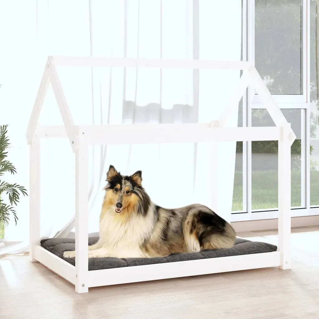  VidaXL Hundebett Weiß 101x70x90 Cm Massivholz Kiefer
