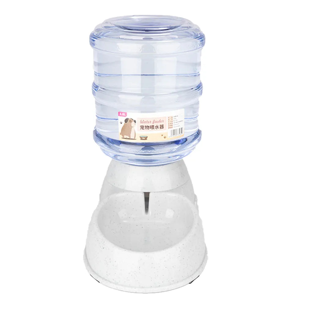  3.8L Wasserspender Für Haustiere, Wasserflasche Für Hunde, Futternapf Für Haustiere, Wasserspender Für Katzen, Futterspender Für Katzenfutter(grau)