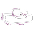  VidaXL Hundebett Mit Kissen Dunkelgrau 75x58x18 Cm Oxford-Gewebe