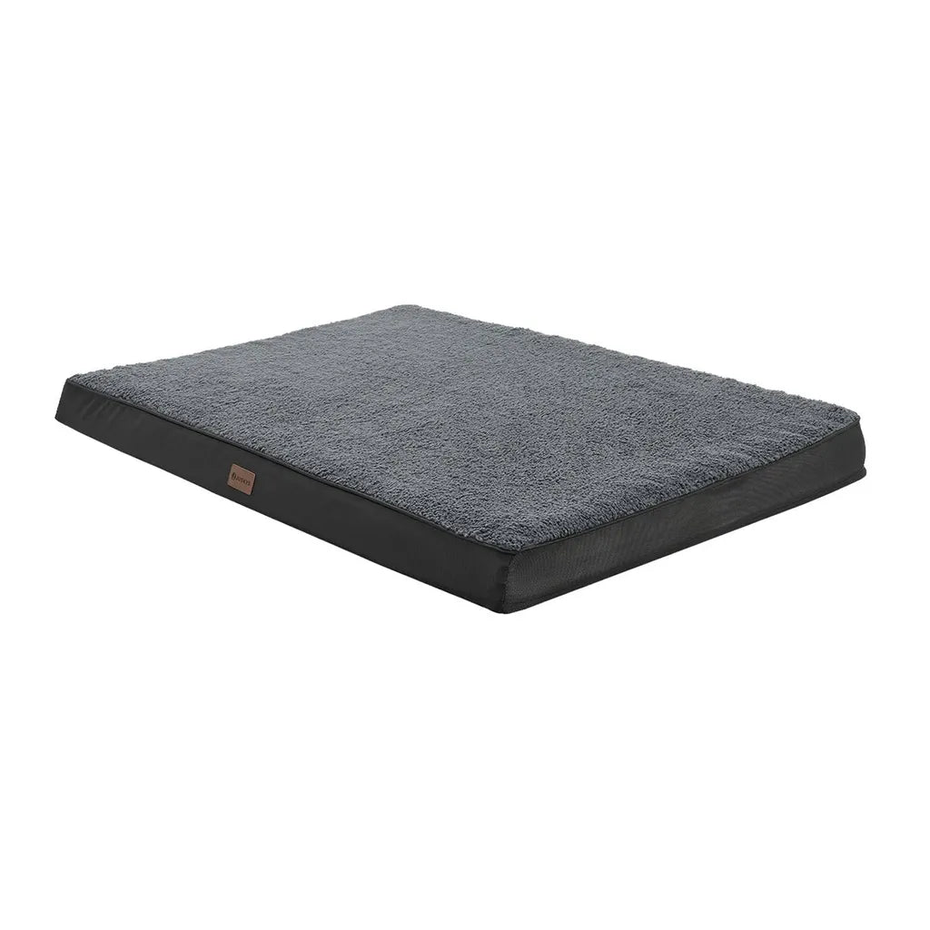  Juskys Hundebett Milow Orthopädisch 92x69cm - Hundekissen Flauschig & Stabil - Bezug Abnehmbar & Waschbar – Hundematte Für Mittlere Hunde - Grau