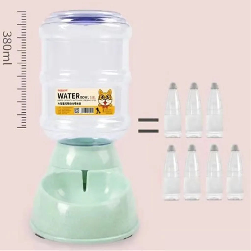  2X 3.8L Automatischer Feeder Futterautomat Haustiere Automatischer Futter Tränkesatz Futterautomat Und Wasserspender Für Hunde Katzen Haustiere Tiere (grau)