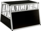 Tectake Hundetransportbox Doppel Mit Schräger Rückwand - Ohne Trennwand