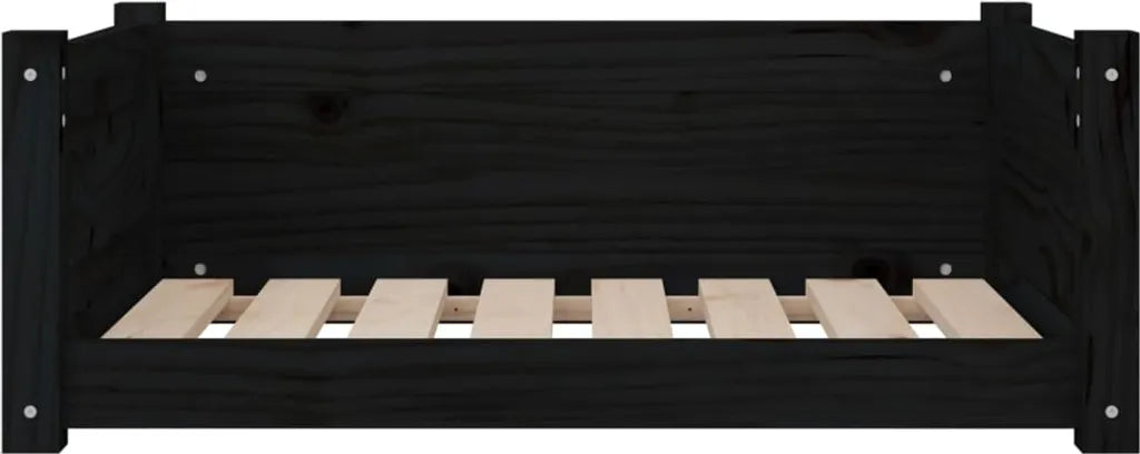  VidaXL Hundebett Schwarz 75,5x55,5x28 Cm Massivholz Kiefer