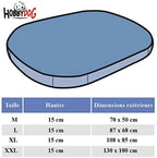  HobbyDog Ovales Kissen, Hundekissen, Bett, Katzenbett, Haustiermatratze, M, R3: 58 X 43 Cm, Schwarz