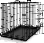  TRESKO® Hundekäfig 77x48x54cm Metall Transportkäfig Auto Hundebox Transportbox Faltbar Drahtkäfig
