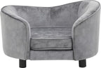  VidaXL Hundesofa Grau 69x49x40 Cm Plüsch