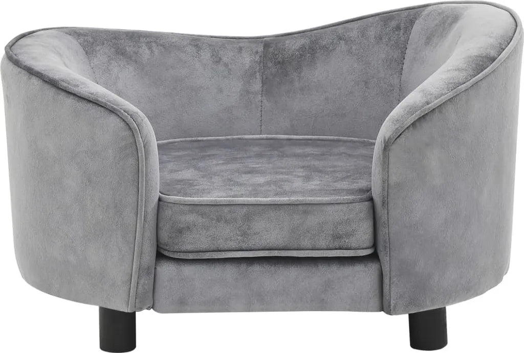  VidaXL Hundesofa Grau 69x49x40 Cm Plüsch